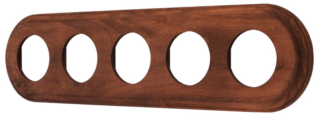 Cornice retrò in legno di tiglio a 5 scomparti I PR1 scuro Immagine del prodotto 