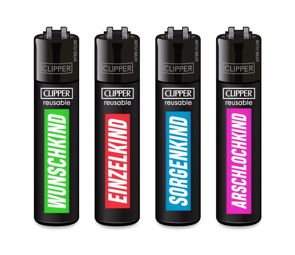 Clipper Feuerzeug 4er Set FFX Kinder