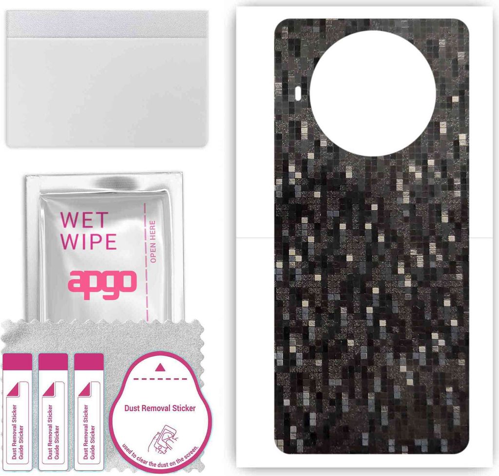 apgo Rückseite Schutzfolie, Skin, kompatibel mit Cubot Note 20, Hinten Displayschutzfolie aus Vinylfolie, kratzfest, einfache Montage - Carbon Bla...
