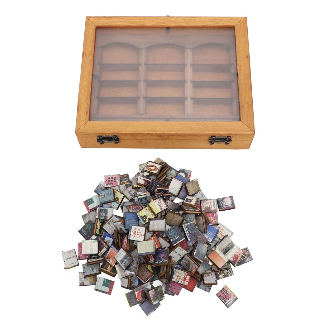 Boîtes à livres miniatures Display Case – Étagère avec Image du produit 