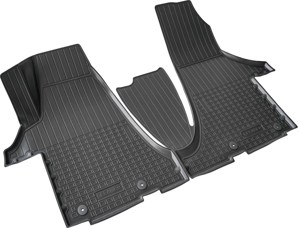 3D Gummi Fußmatten vorne passend für VW T5 | BJ 2003-2015 | passgenau mit Rand