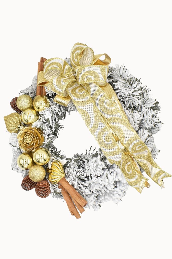 PINUS COMPANY | Wreath ANGEL - 25 cm - Elegante Weihnachtsdekoration - Handgemacht und Einzigartig