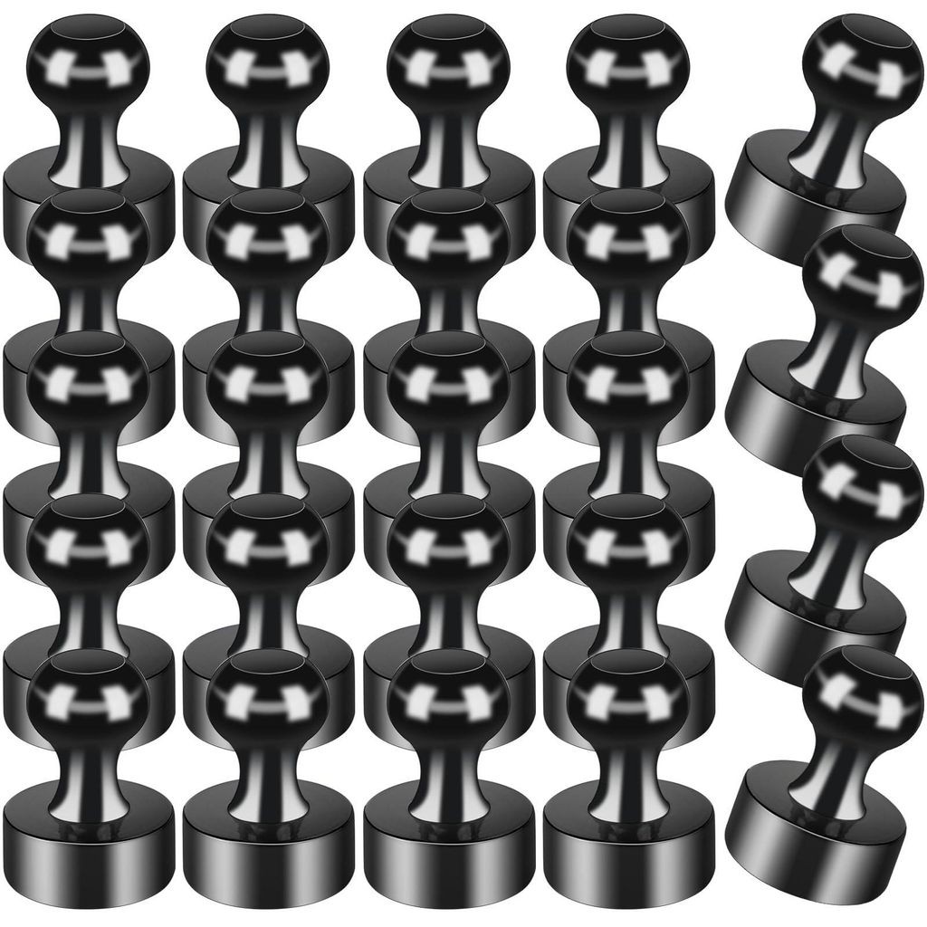 Starke Neodym-Magnete – 12 x 16 mm, runde, schwarz-weiße Magnete für Kühlschrank, Whiteboard, Bastelarbeiten, Vorhänge, Büroklammern, Büro,...