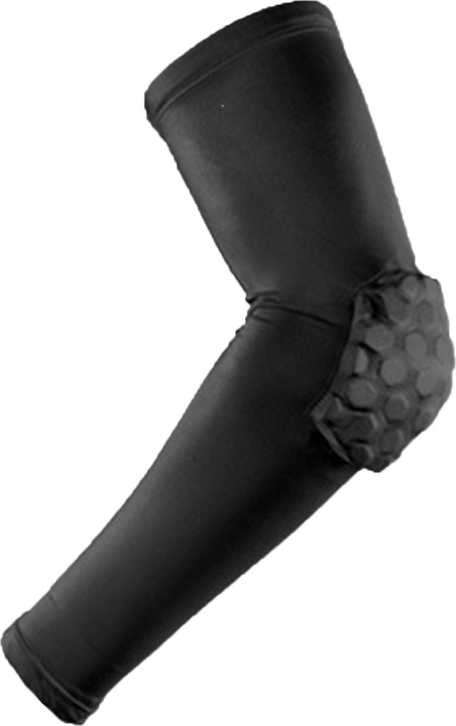 Sports Ellbogenwache verlängerte Schwarz mit Wabenkissen Nylon und Polyurethan -Stützhülle für Fitness x