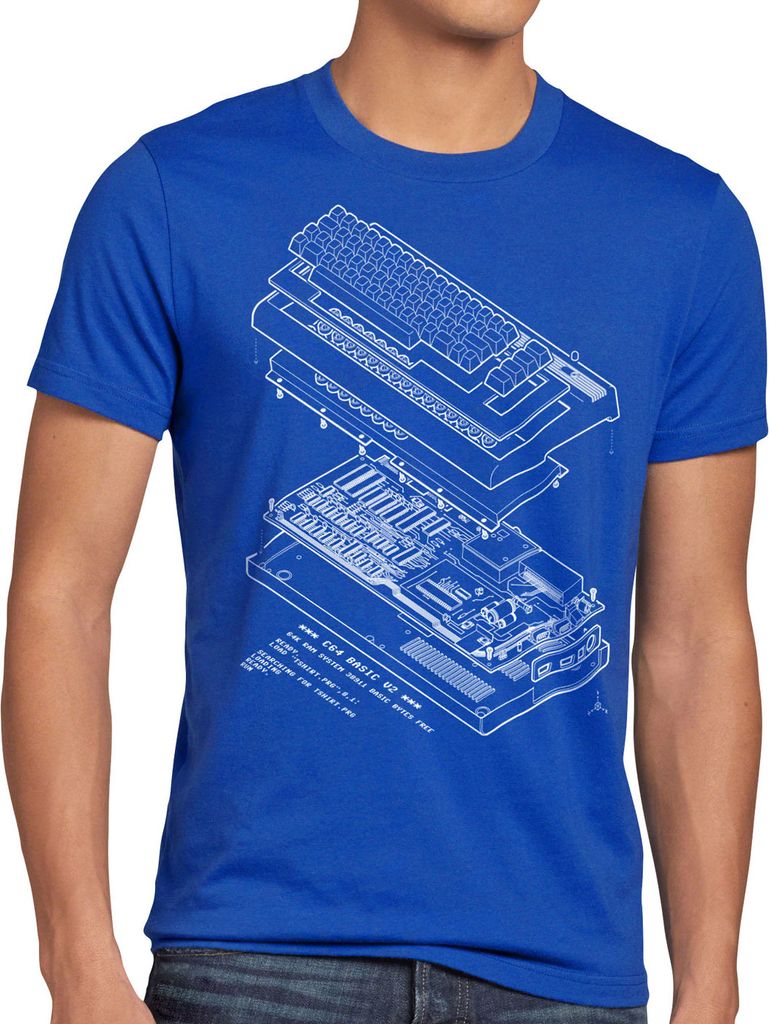 A.N.T. C64 BASIC V2 Herren T-Shirt heimcomputer classic gamer