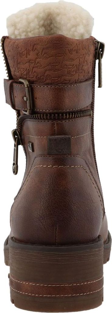 Mustang Damen Stiefelette mit Zierreißverschluss 15M0082001, Größe:41 EU, Farbe:Braun