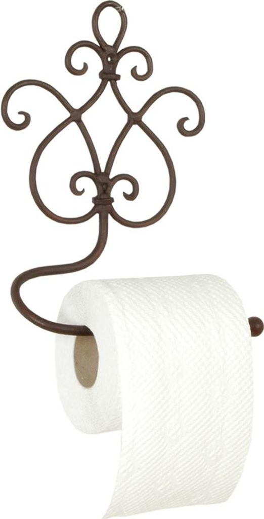 Clayre & Eef Portarotolo 17x7x22 cm Marrone Ferro Immagine del prodotto 