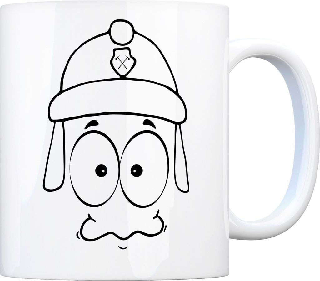 Tassengesichter Kaffeebecher mit Feuerwehr Motiv Tasse Kaffeebecher