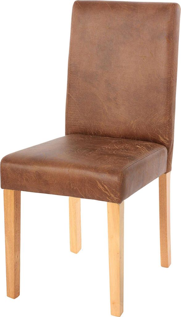 Esszimmerstuhl klassisch und zeitlos | HxBxT 90x43x56cm | Sitzhöhe 45cm | Stoff/Textil | helle Beine | WildKunstleder | Küchenstuhl Stuhl
