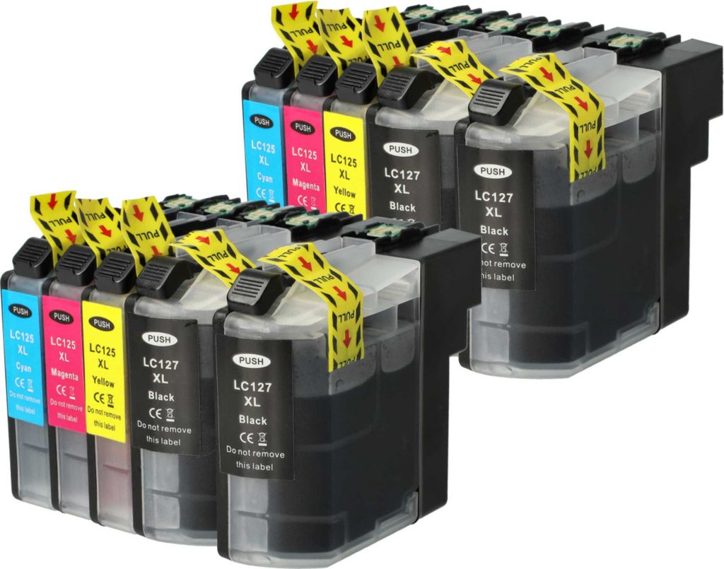 vhbw 10x Tintenpatronen kompatibel mit Brother MFC-J6720DW, MFC-J6520DW, MFC-J6920DW, MFC-J4710DW, MFC-J4610DW Drucker + Chip, XL (Kompatibel)