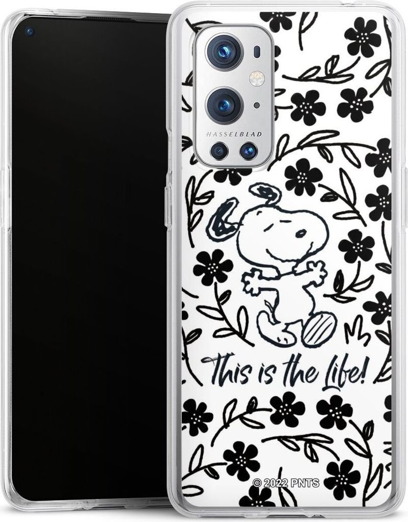 DeinDesign Handyhülle für OnePlus 9 Pro Silikon Hülle Case Smartphone Schutzhülle Blumen Peanuts Snoopy