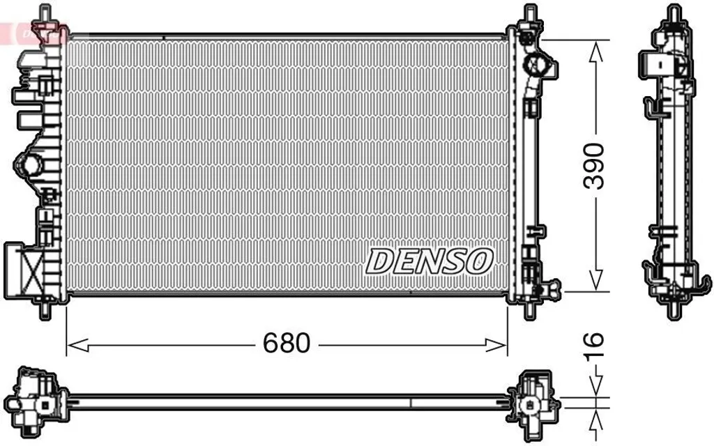 Radiateur DENSO DRM20111 haute durabilité OE 1300293 pour G09 A