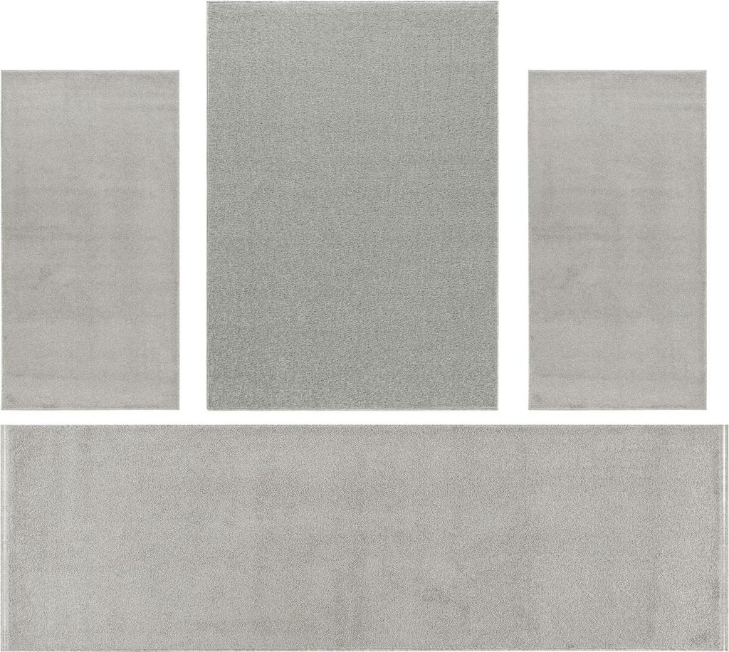 Villa Möbel Ataico Teppich-Set Creme - 4-teiliges Set für Ihr Zuhause, Grösse:1 x 160x230 cm + 2 x 80x150 cm + 1 x 80x250 cm