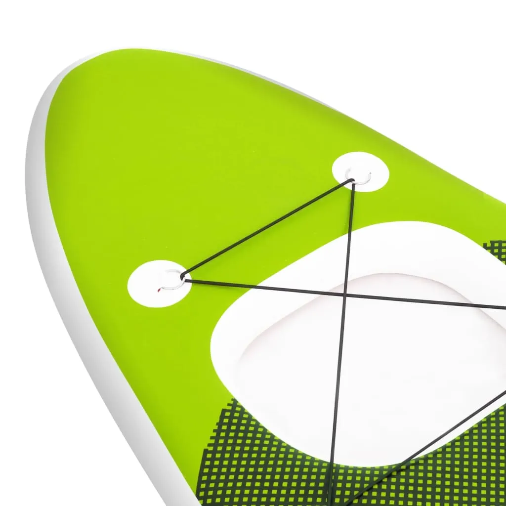 Planche de Stand Up Paddle Gonflable 330 cm Vert Idéal pour la Balade