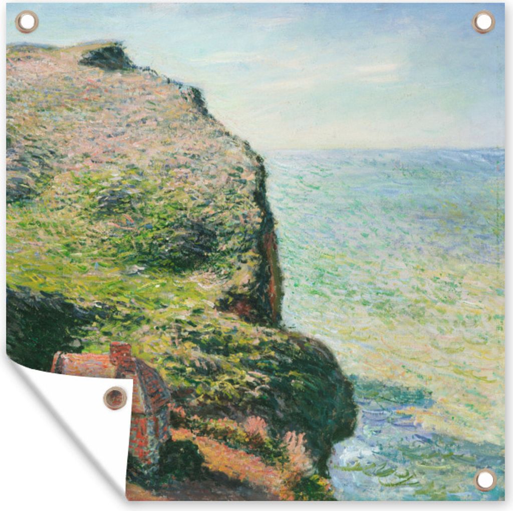 MuchoWow 50x50 cm Outdoor-Poster Gartendeko Sichtschutz Garten Poster für den Garten Das Wachhaus - Claude Monet