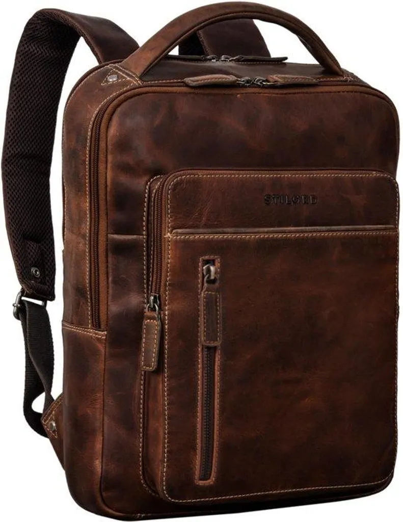 Sac de voyage Tory en cuir véritable - Grand format 13-14" Marron