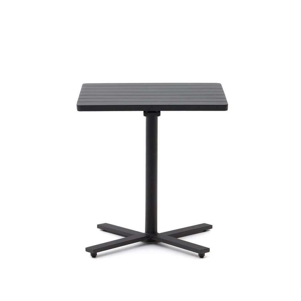 Faltbarer Außentisch Torreta 70 x 75 x 70 cm Aluminium Dunkelgrau