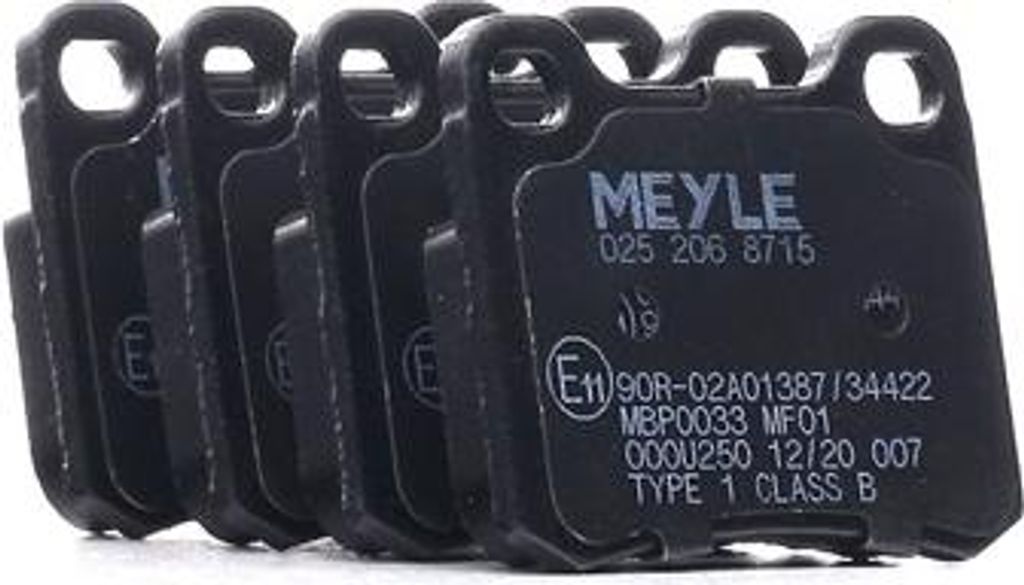 MEYLE 025 206 8715 Bremsbeläge Hinten passend für Produktbild 