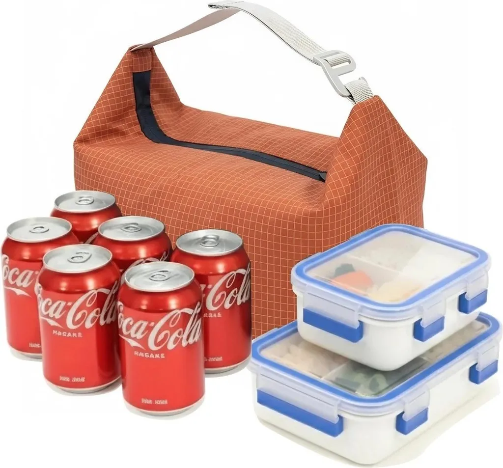 INF Lunch Bag Termica Rossa | Borsa Porta Pranzo Ufficio Elegante