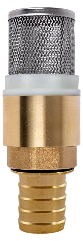 Fussventil mit Filter und Rückschlagventil, Ansaugset für Hauswasserwerk, Jetpumpe, Gartenpumpe, Dieselpumpe, Heizölpumpe, 1 Zoll, mit 25 mm Sch...