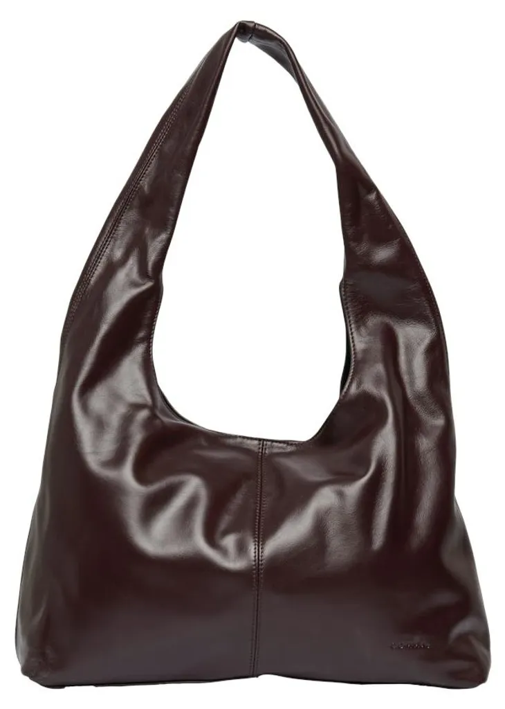 Sac à main Comma pour adultes en cuir souple noir avec poches zippées