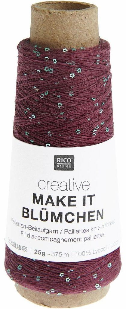 Rico Design Creative Make It Blümchen Bordeaux Produktbild 
