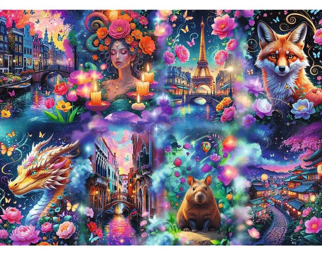 TREFL Puzzle Premium Plus: Farebný svet zložený z 8000 Obrázok produktu 