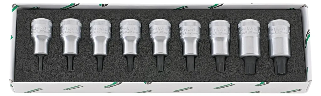 Garniture Torx 1/2" Stahlwille 54TX/9 en acier spécial robuste et durable