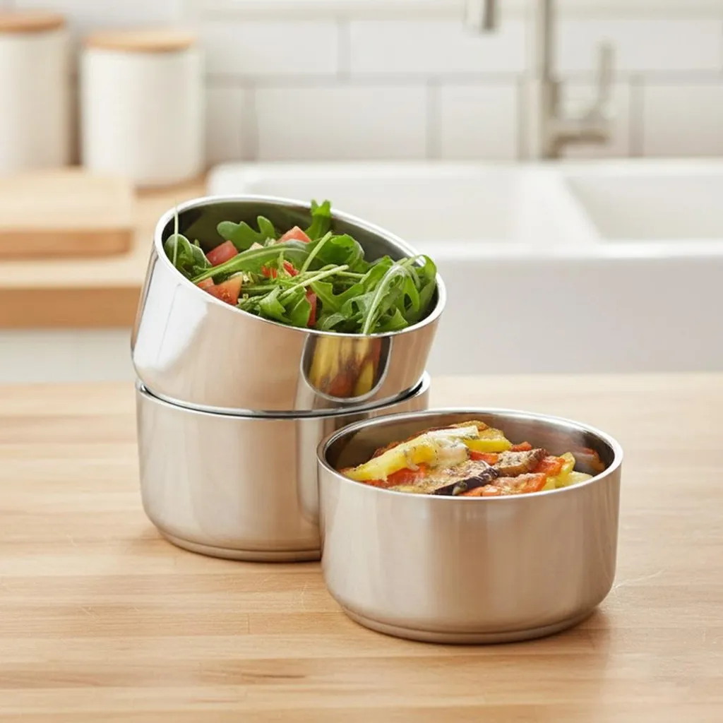 Lunch Box Termico Acciaio Inox 3 Livelli - Schiscetta Professionale - 7
