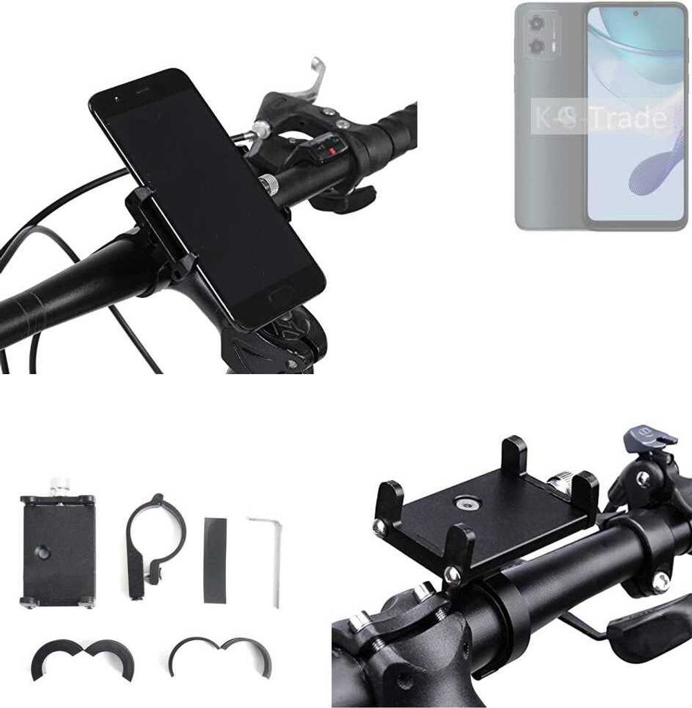 K-S-Trade Handyhalterung für das Fahrrad kompatibel mit Motorola Moto G 5G (2023) Halter Lenkstange Fahrradhalterung Motorrad Bike Mount Befestigung