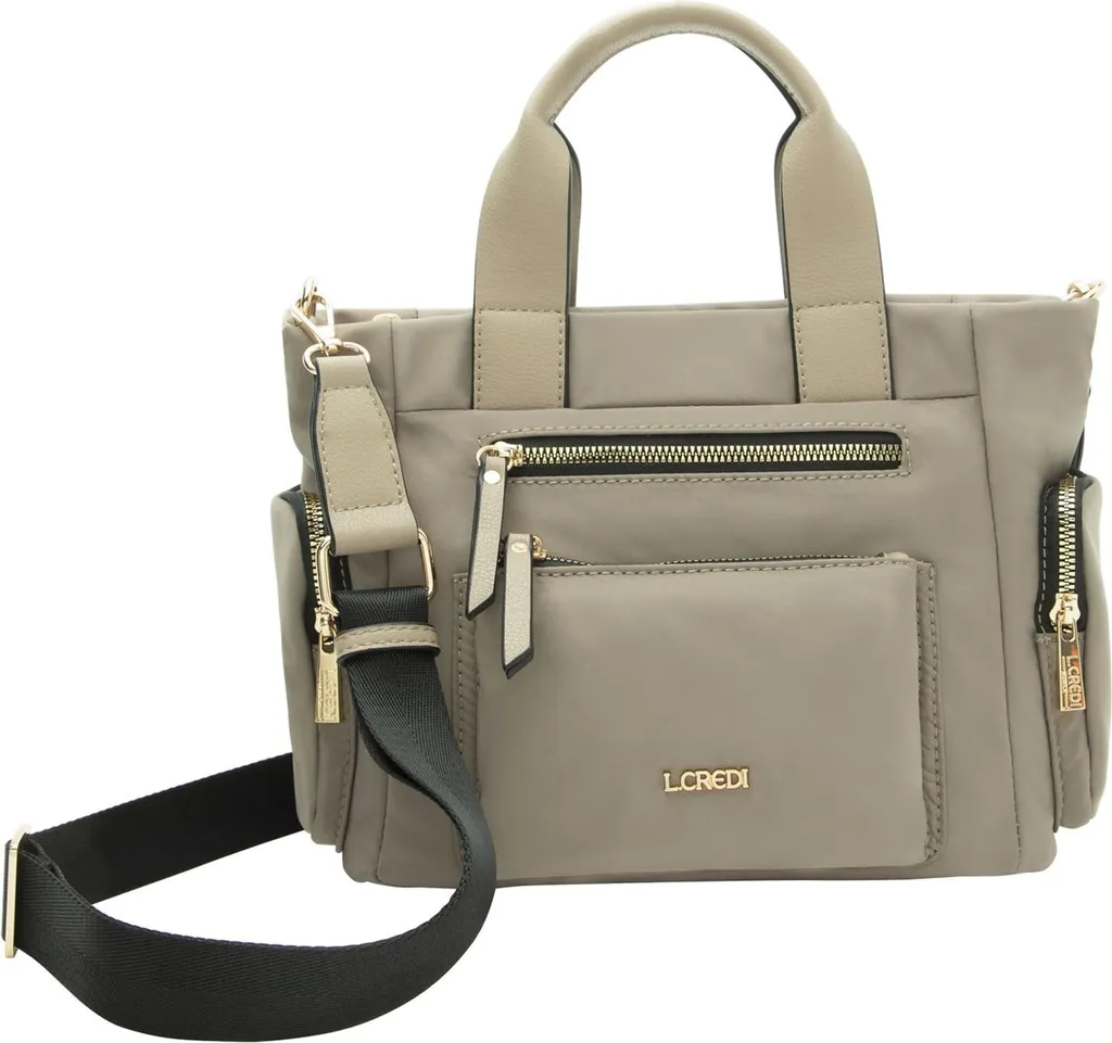 Sac à épaule bandoulière pour femme Odeta Handle Bag L.CREDI taupe