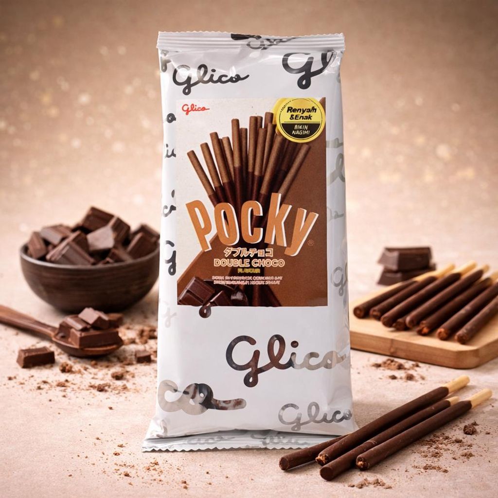 Glico | Pocky Double Choco - 39g - Knusprige Snacks - Produktbild 