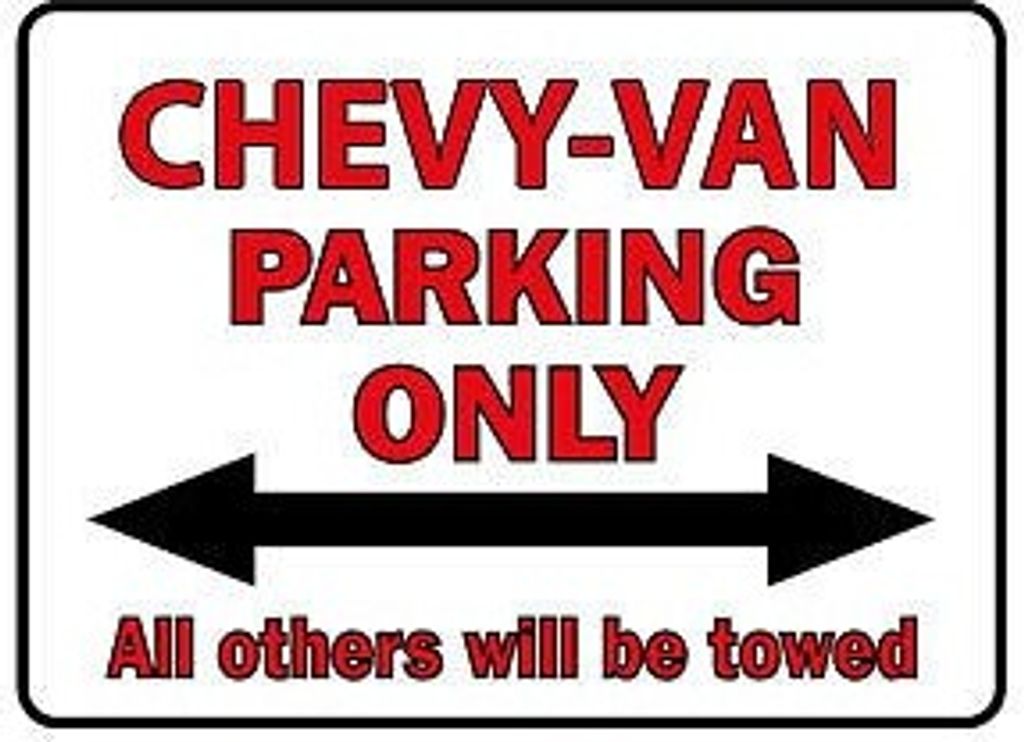 Parkschild - Chevy-Van Parking Only - 308829 - Gr. 40 x 30 cm