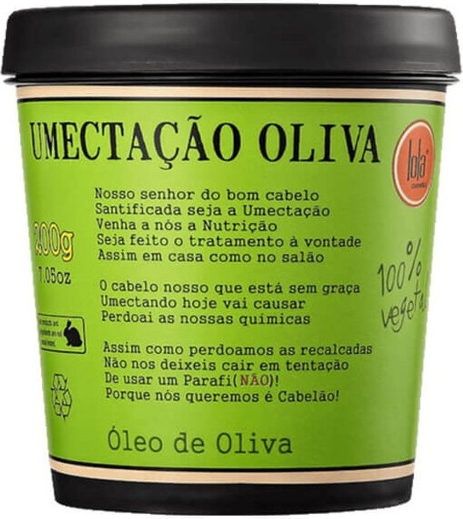 Lola Cosmetics Olive feuchtigkeitsspendende Maske - 200gr