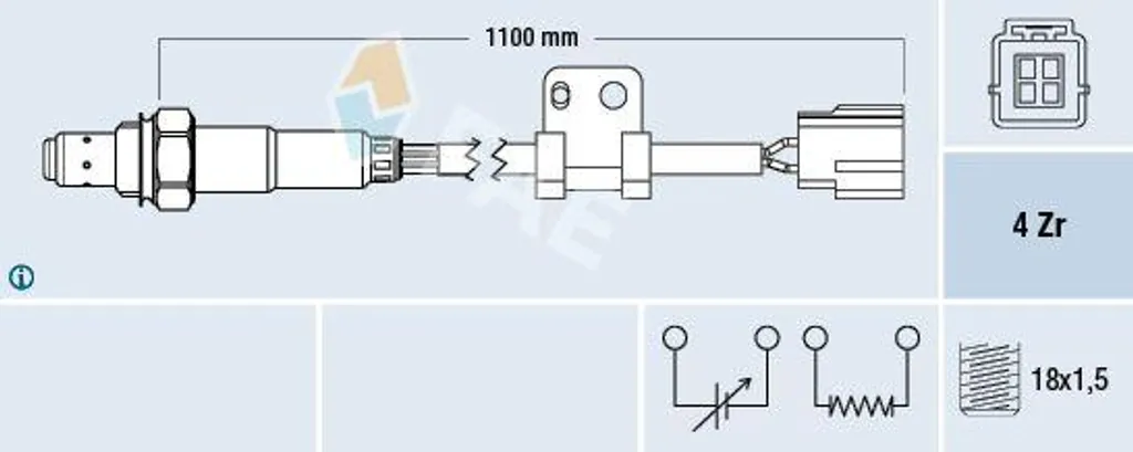 Capteur d'Oxygène Sonde Lambda OE LF1718861 FAE 77295 Haute Qualité