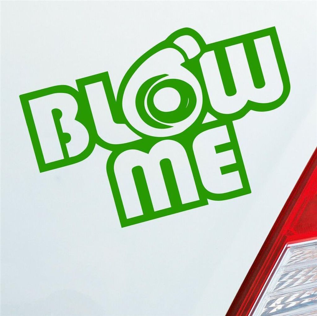 Auto Aufkleber BLOW ME BOOSTER Turbo Tuning 12x8 cm Hellgrün Sticker Heckscheibenaufkleber