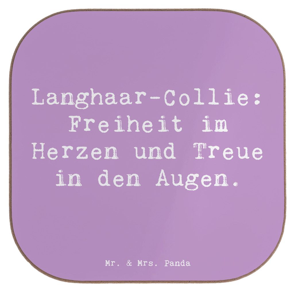 Mr. & Mrs. Panda Untersetzer Tasse Spruch Langhaar Collie Treue - Lavendeltraum - Geschenk, Hunderassen, Hundeliebhaber, Gläser, Tassenuntersetzer...