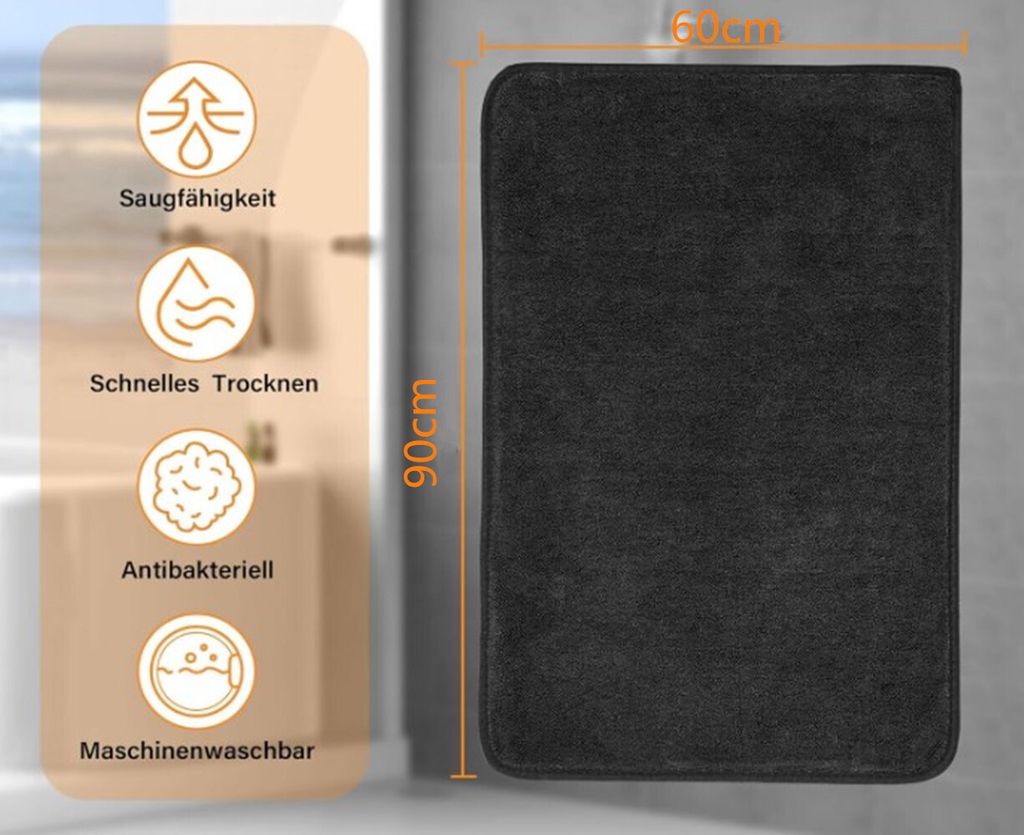 3 Stück Bad Trockentücher XXL 40x60cm - Schnelltrocknend Für Dusche & Bad