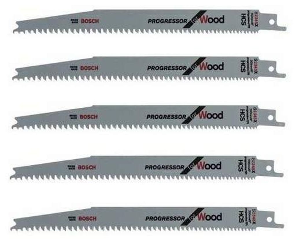Lot de 5 lames de scie sabre S 2345 X BOSCH 2608654404 pour Image du produit 