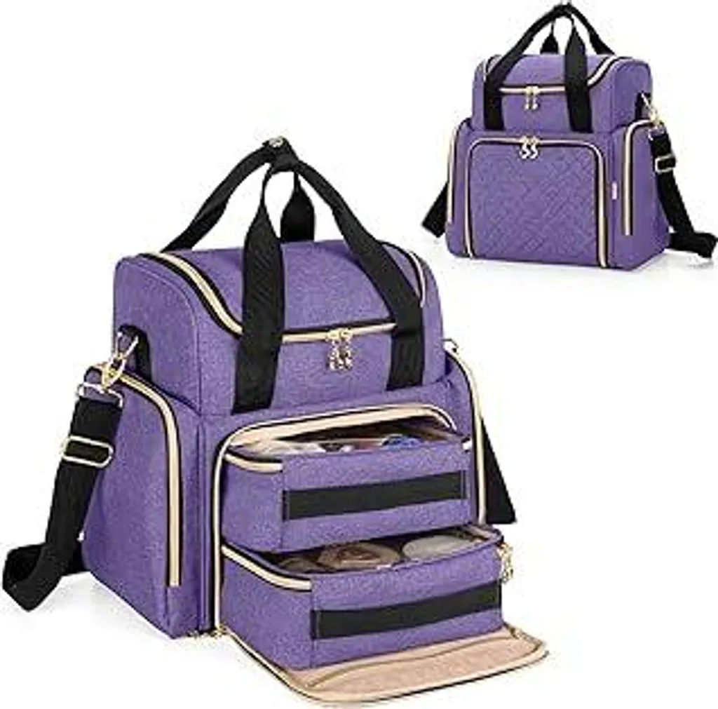 Luxja Borsa da Toilette Viola: Eleganza e Ordine per i Tuoi Cosmetici
