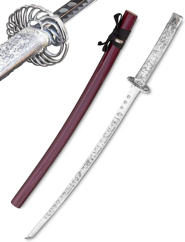 Sabre de bois Bokken pour entraînement de ninja et samouraï - Noir
