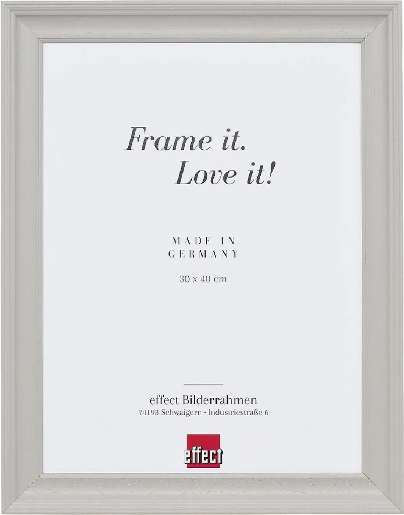 Cornice Legno 25x30 Grigio Chiaro Profilo 2420 Vetro Museale Anti-UV