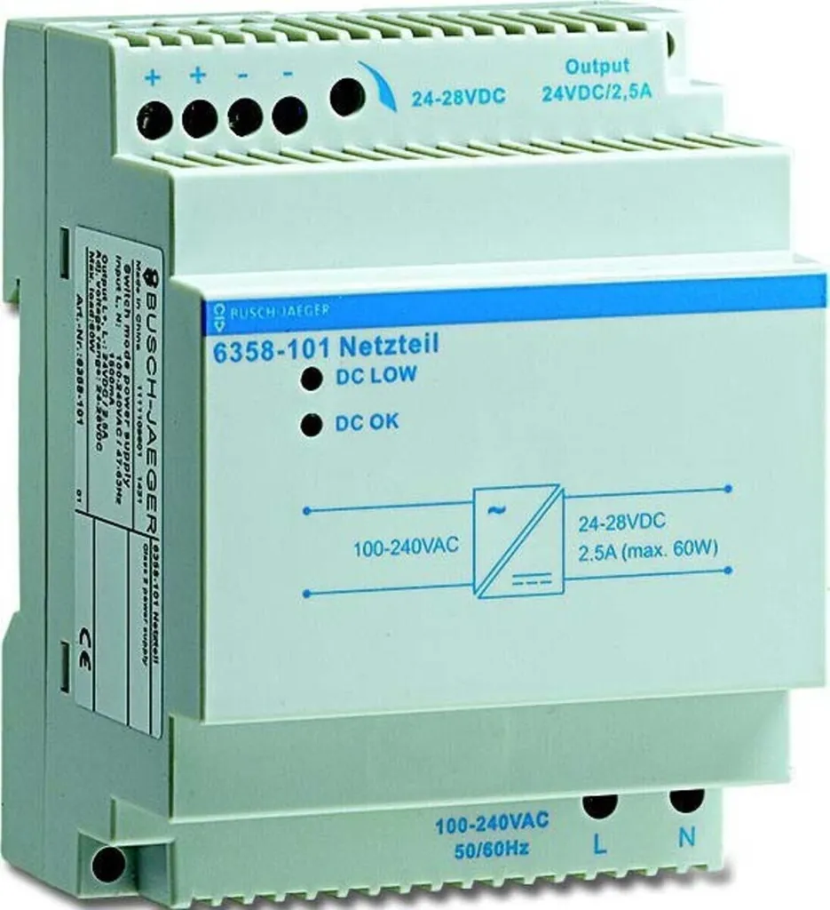 Alimentation Bus KNX Busch-Jaeger REG pour Tableau Électrique Pro