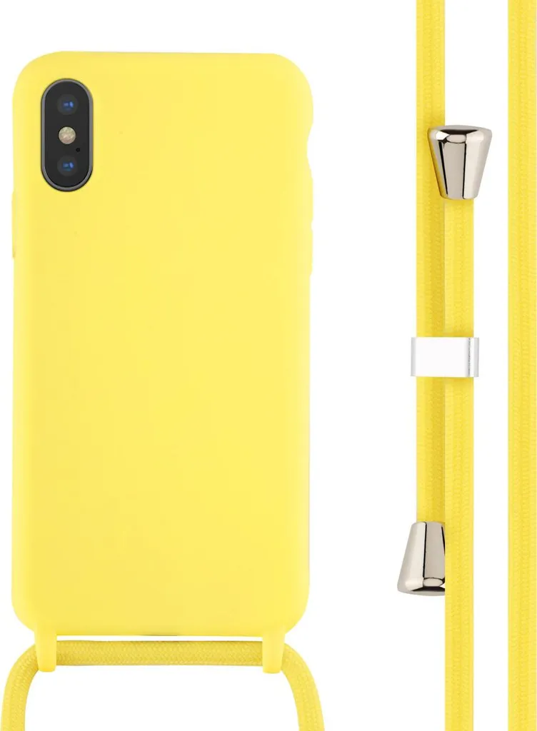 Custodia iPhone X / Xs Gialla imoshion con Cinturino - Cover Silicone