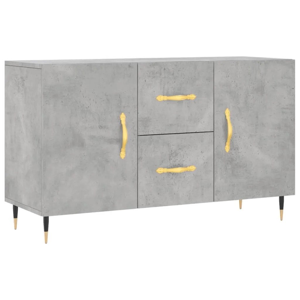 SYFAX™ Credenza Grigio Cemento 100x36x60 cm Legno Multistrato Robusta