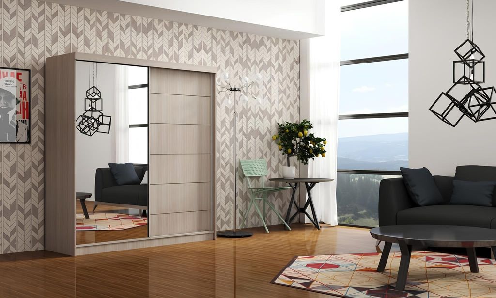 Design Schlaf Zimmer Schränke Kleider Holz Neu Edler Schrank Luxus Schwebetüren