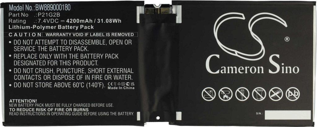 vhbw Akku kompatibel mit Microsoft Surface RT2 1572 Pluto Tablet Pad (4200 mAh, 7,4 V, Li-Polymer)