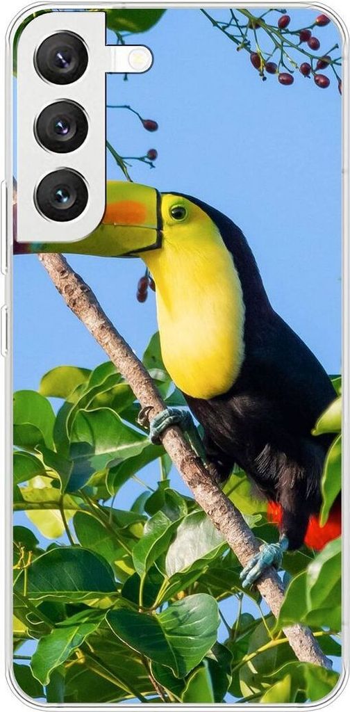 König Design Hülle kompatibel mit Samsung Galaxy S22 5G Kunststoff Soft Handyhülle - Handy Case Tucan