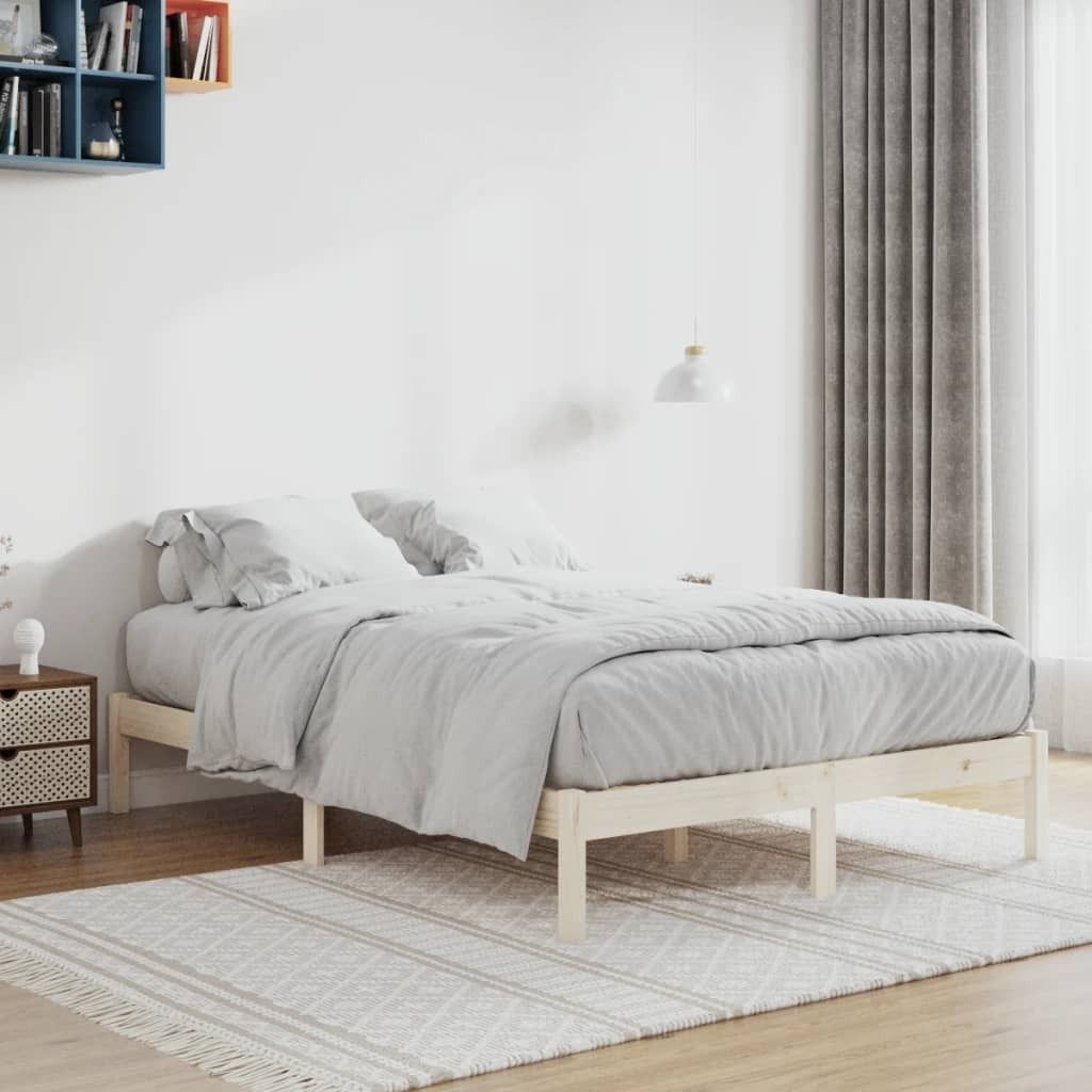Maison Exclusive - Massivholzbett ohne Matratze 137x190 cm Kiefer