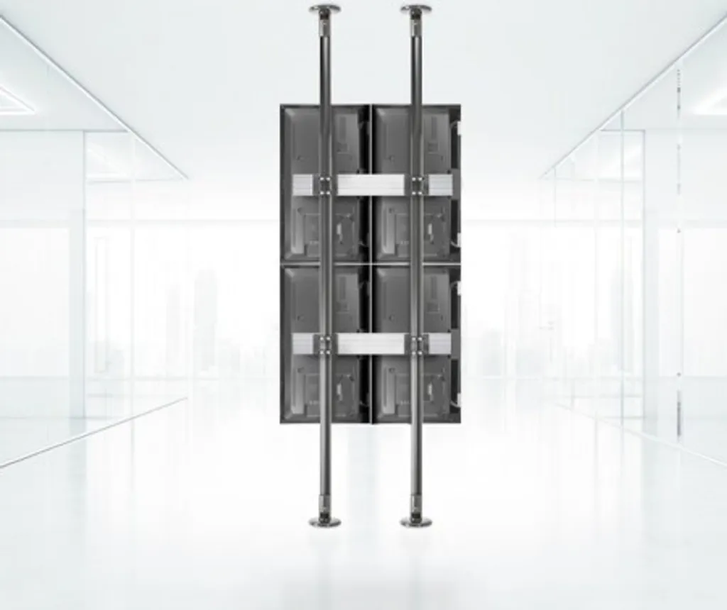 Colonne de Montage en Acier Noir 50mm B-Tech BT7853 pour Écran Géant